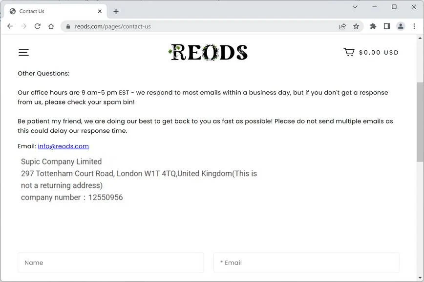 Reods.com scam