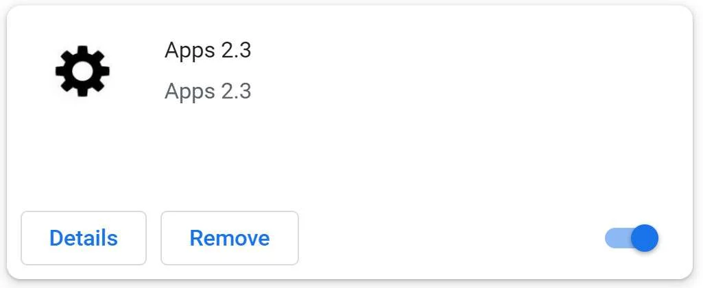 Image: Apps 2.3 Chrome Extension