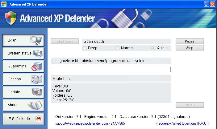 Advanced XP Defender