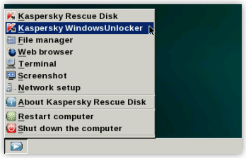 Kaspersky Rescue Disk WindowsUnlocker 1